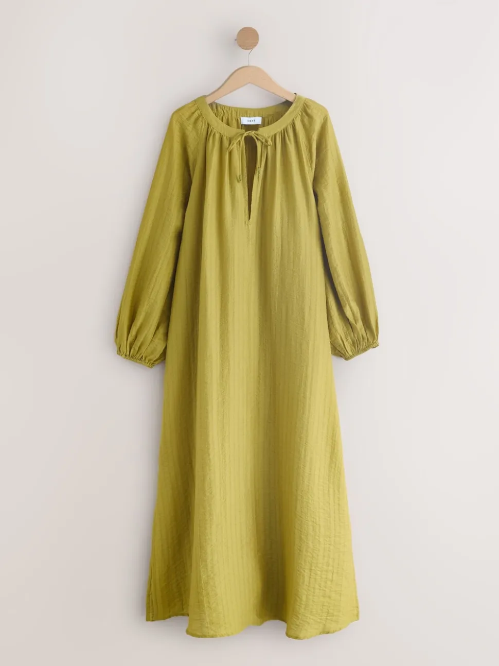 Vert - Caftan maxi à manches longues