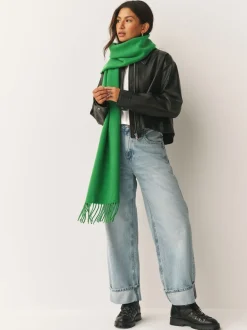 Vert - Écharpe mi-épaisse en Blend