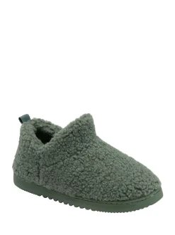 Vert - Chaussons Dunlop pleins en fausse fourrure