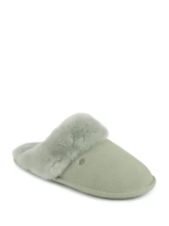 Vert - Chaussons Just Sheepskin Duchess femme en peau de mouton