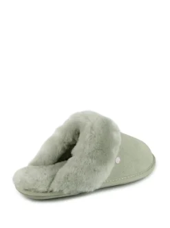 Vert - Chaussons Just Sheepskin Duchess femme en peau de mouton