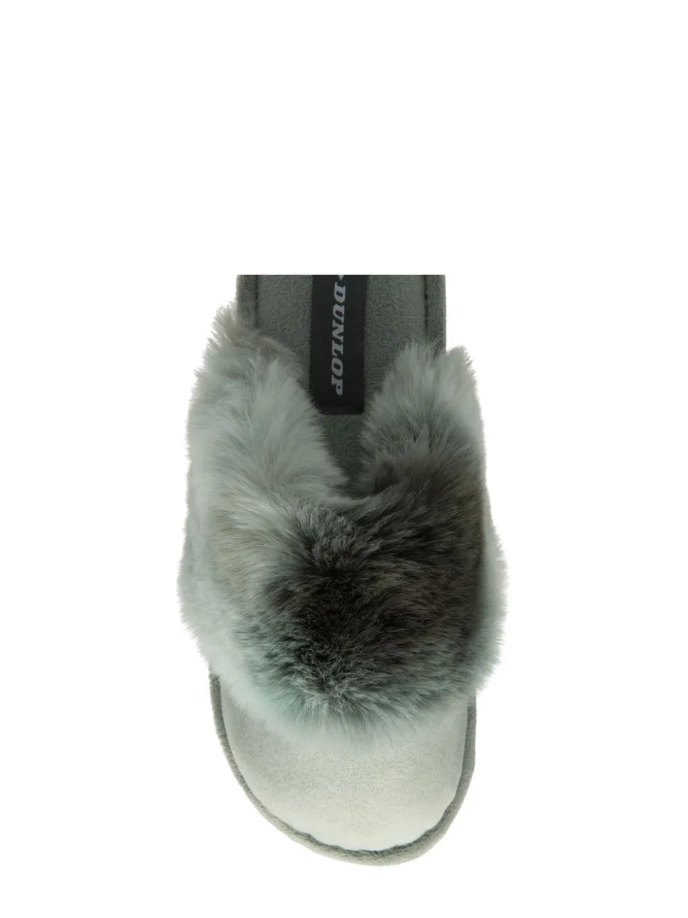Vert - Chaussons mules en fausse fourrure Dunlop Ladies à bout fermé