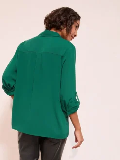 Vert - Chemise Friends Like These à poche utilitaire avec manches à onglets