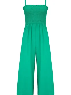 Vert - Combinaison de plage Pour Moi bustier à corsage froncé