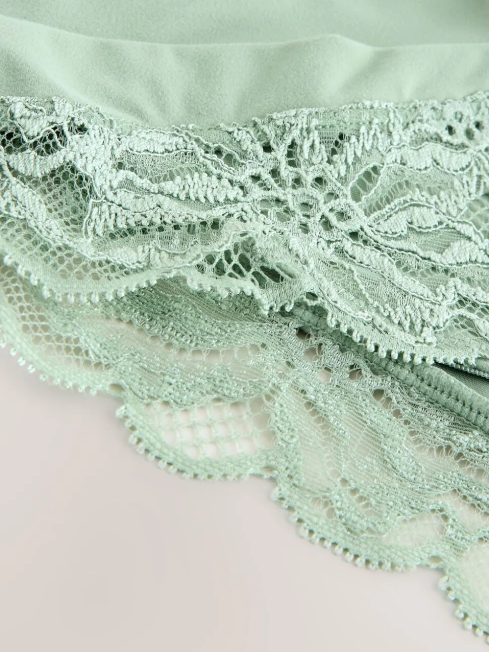 Vert - Culotte haute Ultimate Comfort à dos en dentelle