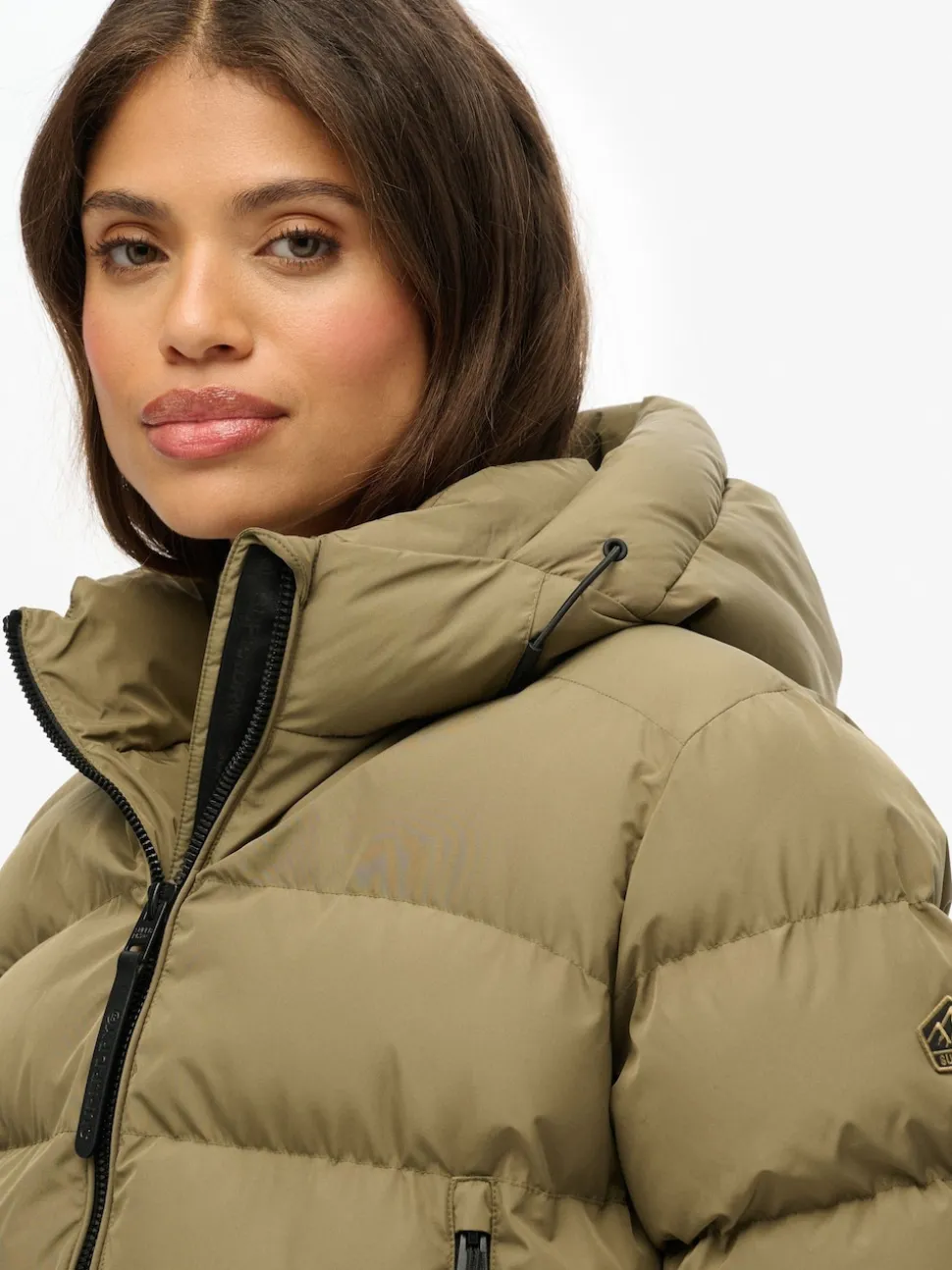 Vert - Doudoune Superdry de sport à capuche