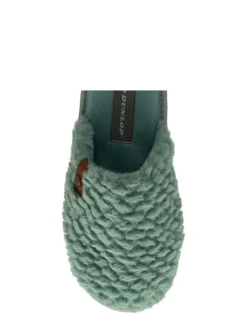 Vert - Dunlop Chaussons mules gaufrés à bout fermé pour dames