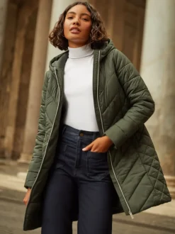 Vert - Friends Like These Veste mi-longue matelassée