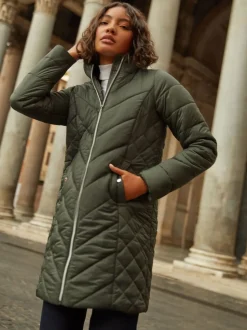 Vert - Friends Like These Veste mi-longue matelassée