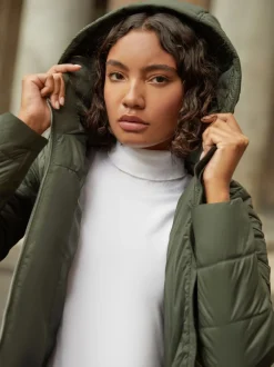 Vert - Friends Like These Veste mi-longue matelassée