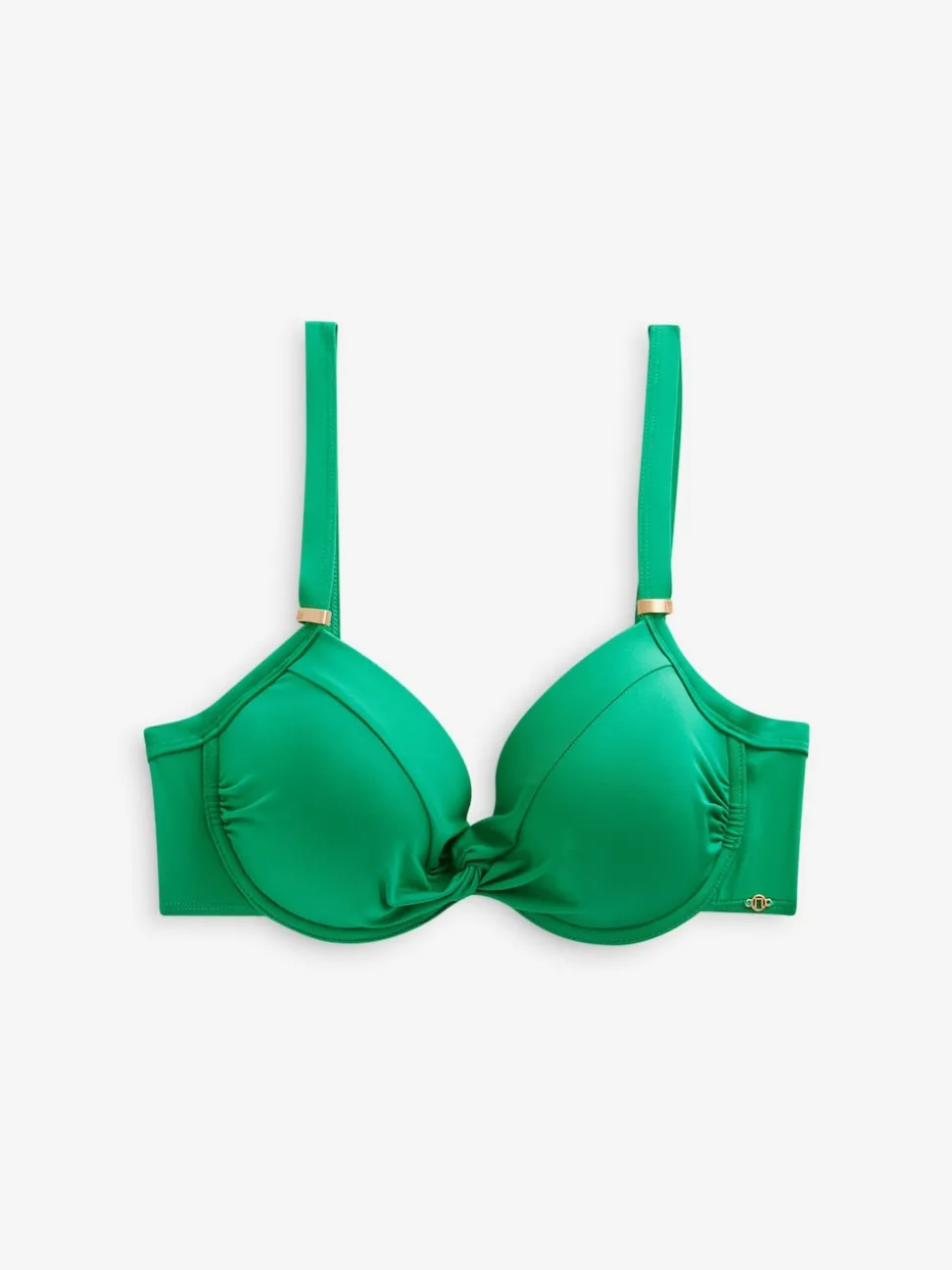 Vert - Haut de bikini rembourré à armatures gainant