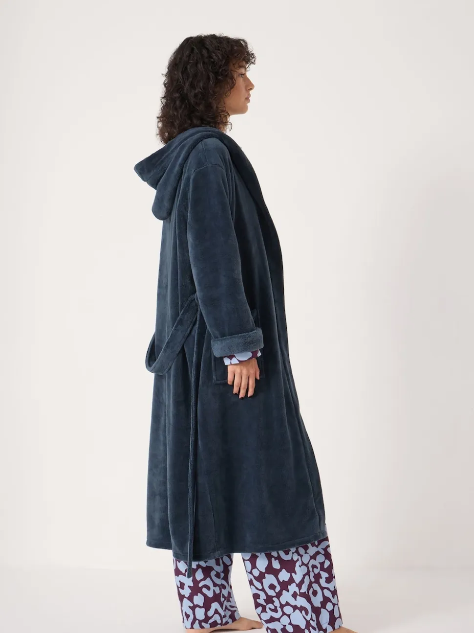 Vert - Hush Robe de chambre à capuche Fluffy