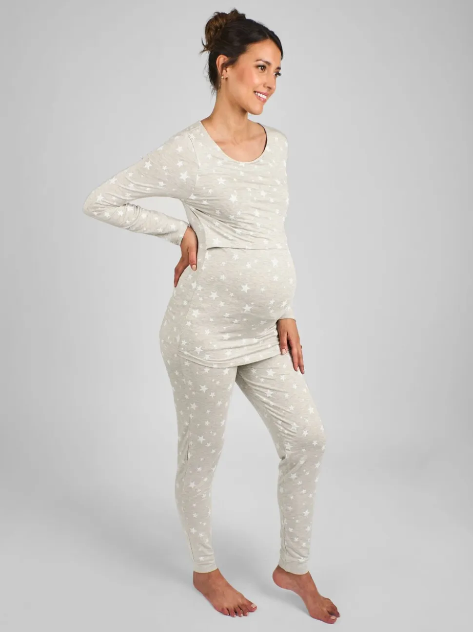 Vert à la menthe - Ensemble pyjama JoJo Maman Bébé grossesse et allaitement avec étoile