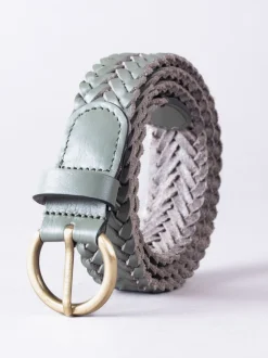 Vert - Lakeland Leather Waverton Woven Ceintures