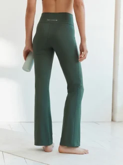 Vert - Leggings de sport de yoga évasés Supersoft Dry Tech