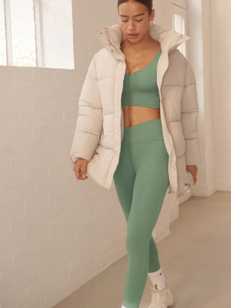 vert - Leggings enveloppants de yoga actif