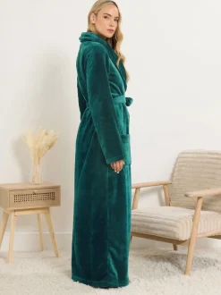 Vert - Long Tall Sally Peignoir châle Super Luxe Maxi