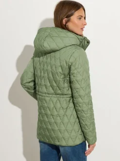 Vert - M&Co courte veste matelassée en diamant