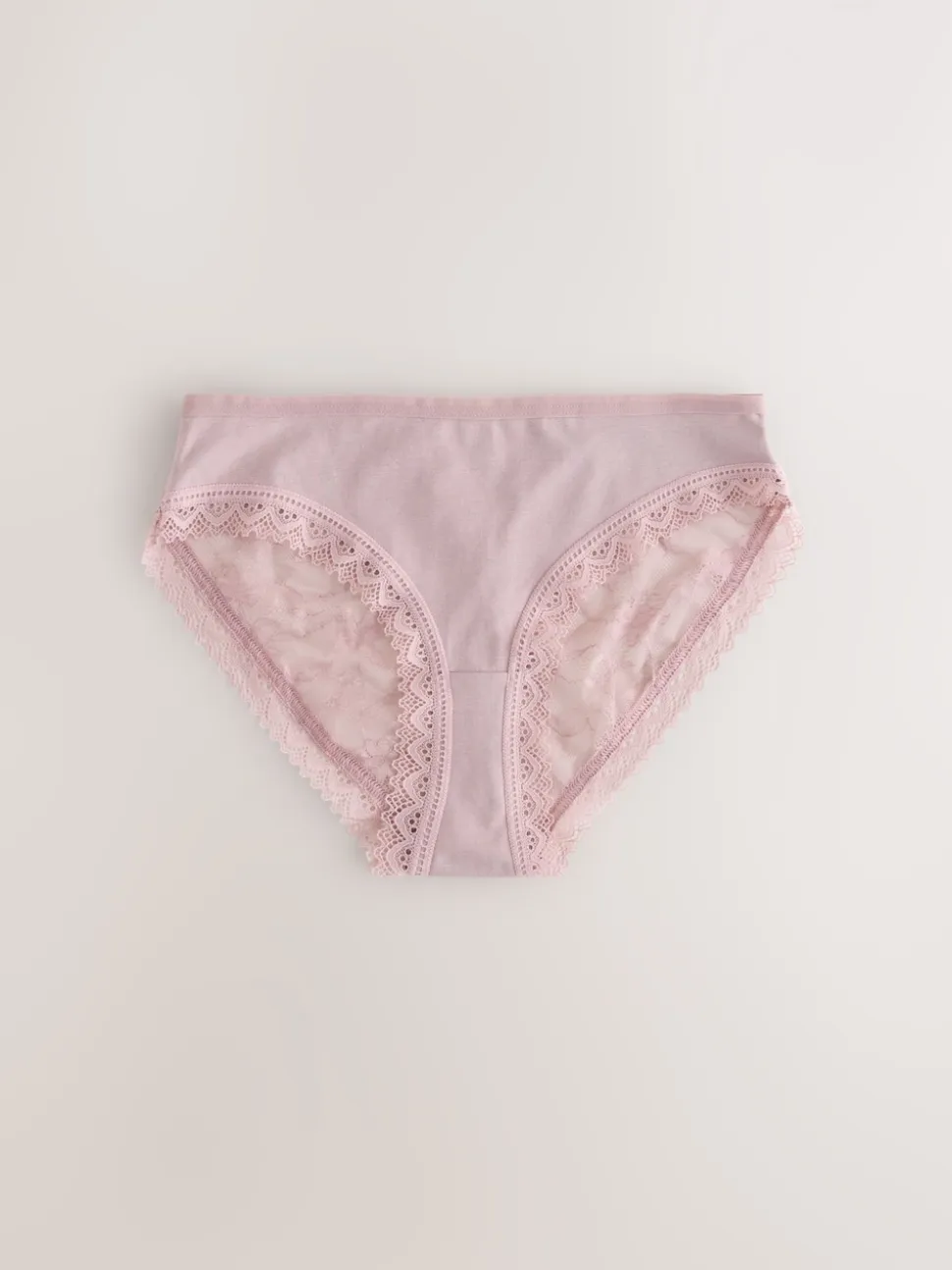 Vert à petites fleurs - Lot de 4 culottes en coton et dentelle