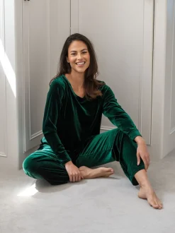 Vert - Pour Moi Velour Lounge Pyjamas Set