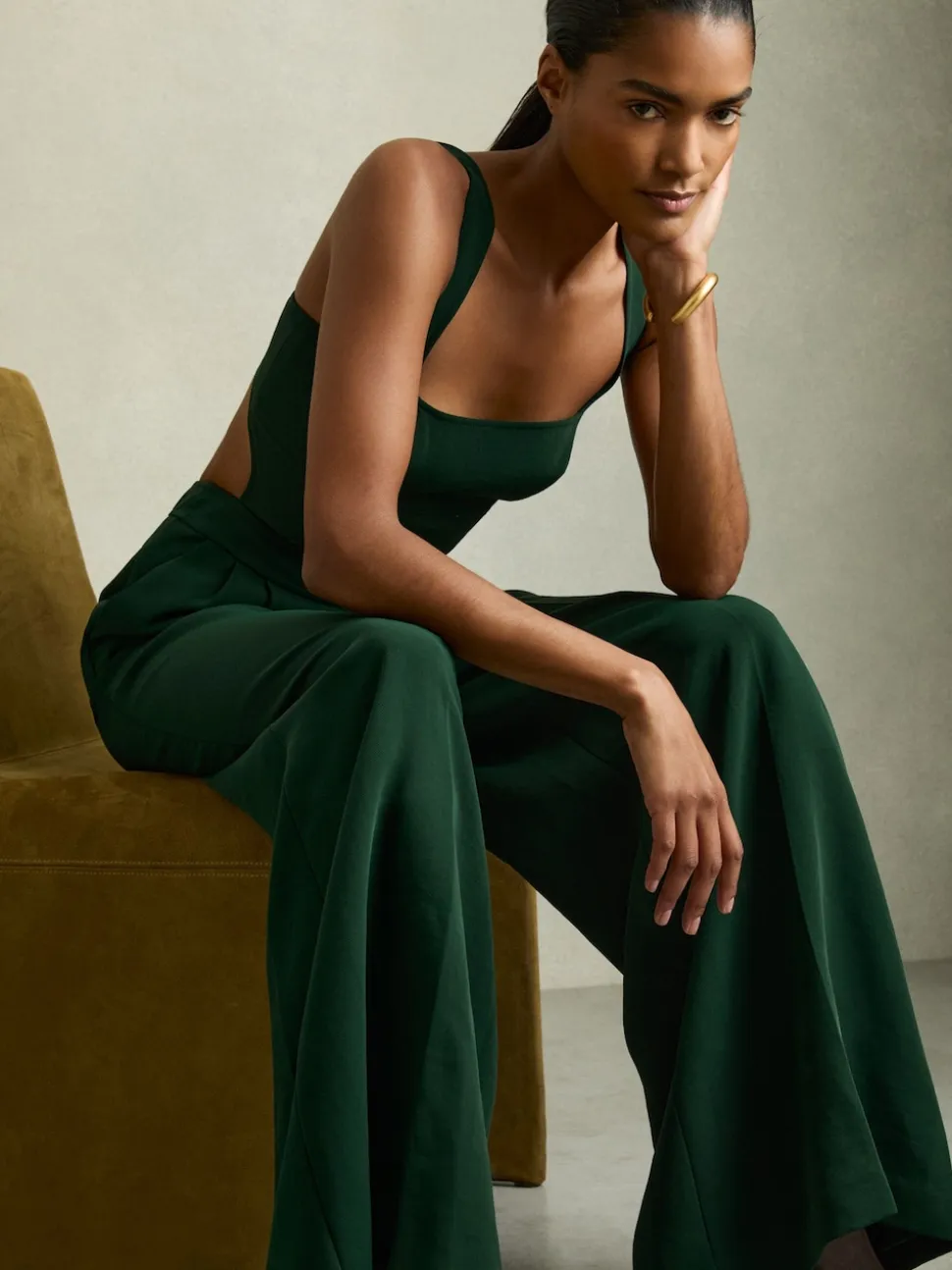 Vert - Reiss Dion Ample Cut-Out Combinaison