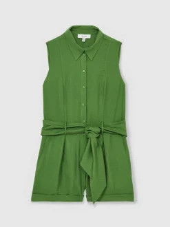 Vert - Reiss Millie Ceinturé Beach Cover-Up Combinaison