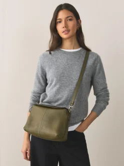 Vert - Sac à bandoulière souple en cuir