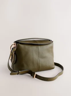 Vert - Sac à bandoulière souple en cuir