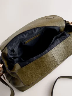 Vert - Sac à bandoulière souple en cuir