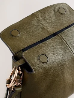 Vert - Sac à bandoulière souple en cuir