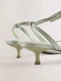 vert - Sandales simples de demoiselle d’honneur Forever Comfort® à bout rond et talon bas