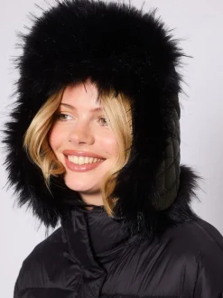 Vert - South Beach Chapeau de trappeur de ski en fausse fourrure