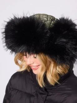 Vert - South Beach Chapeau de trappeur de ski en fausse fourrure
