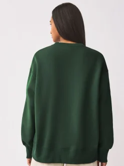 Vert - Sweat-shirt Nike en polaire oversize à col rond