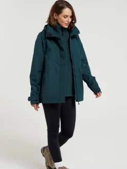 Vert - Veste imperméable Mountain Warehouse Fell 3-en-1 femme