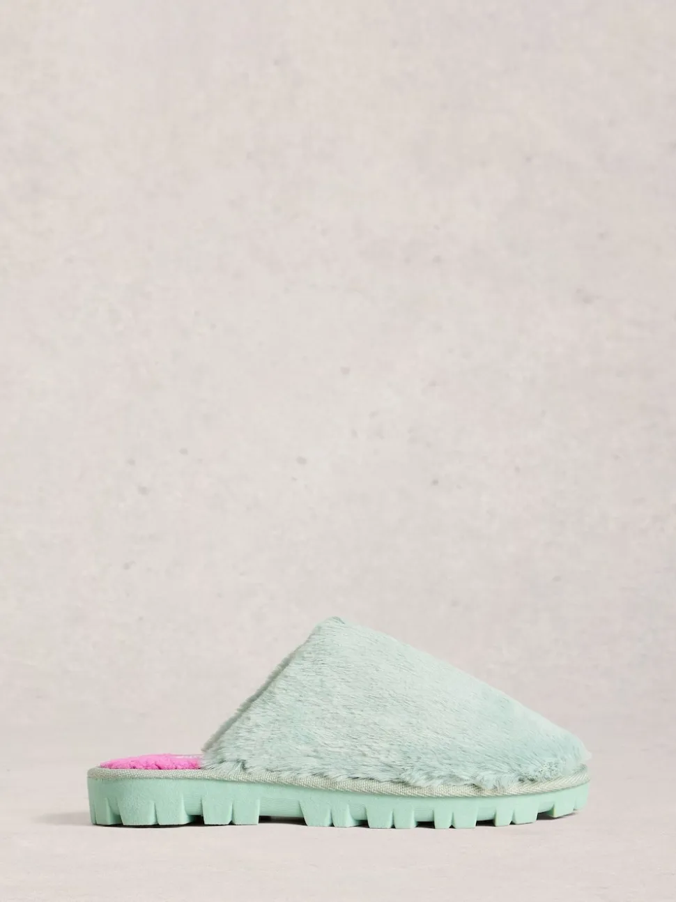 Vert - White Stuff Chaussons mules en fausse fourrure