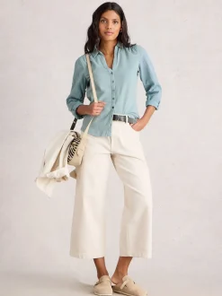 Vert - White Stuff 100{Chemises de nuit Annie en jersey de coton mélangé