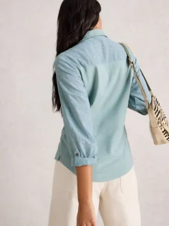Vert - White Stuff 100{Chemises de nuit Annie en jersey de coton mélangé