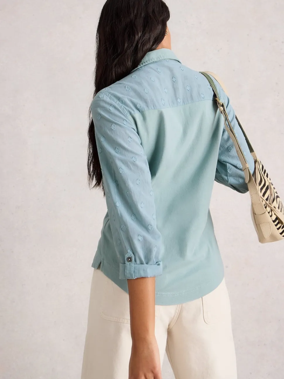 Vert - White Stuff 100{Chemises de nuit Annie en jersey de coton mélangé
