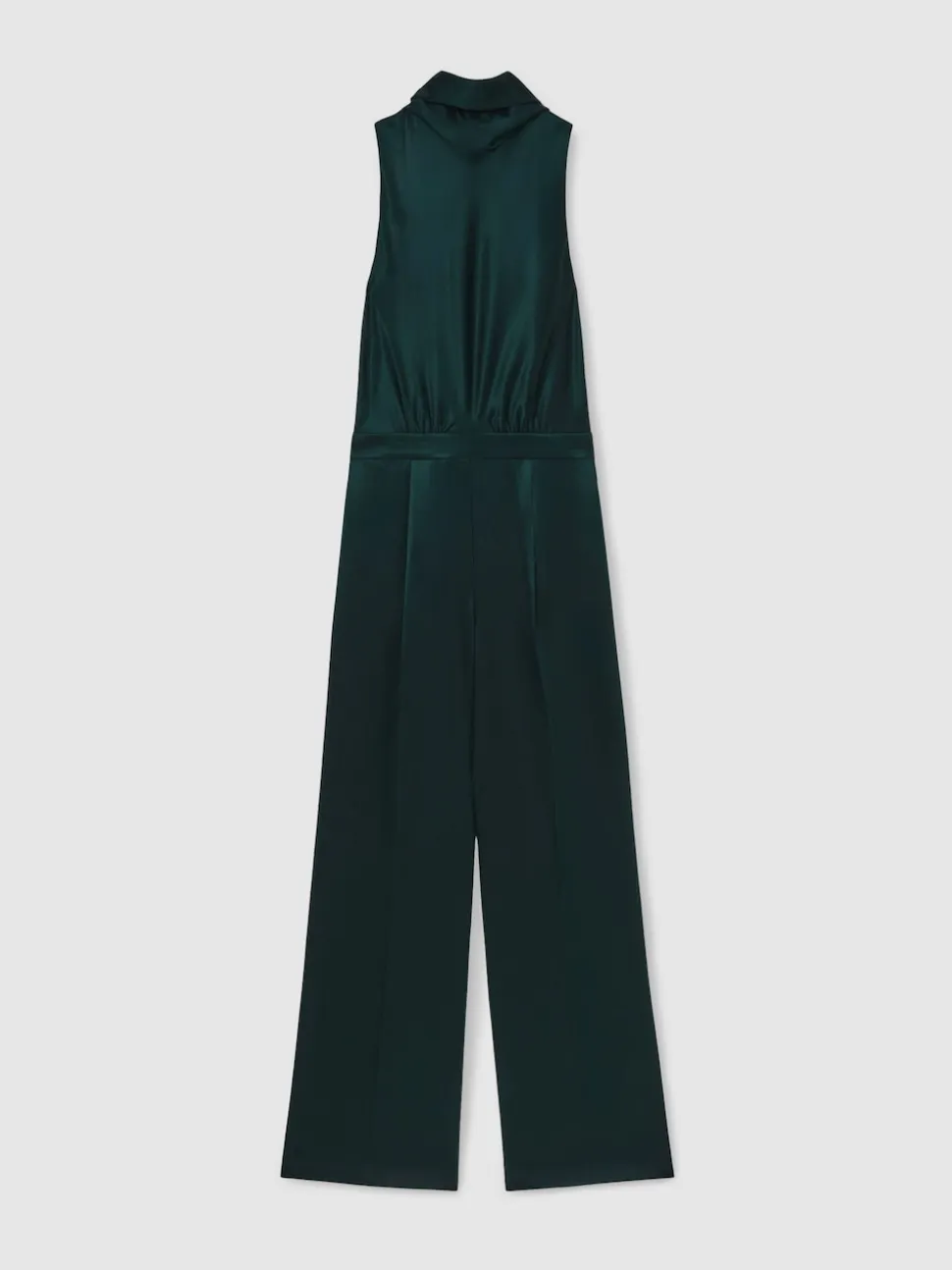 Vert bleu sarcelle - Combinaison Cape Reiss Farah en satin à ceinture