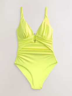 Vert citron - Maillot de bain Urim Tummy Control à décolleté plongeant