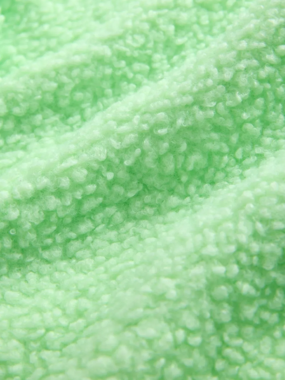 Vert citron - Sweat-shirt à capuche doux Borg à manches longues