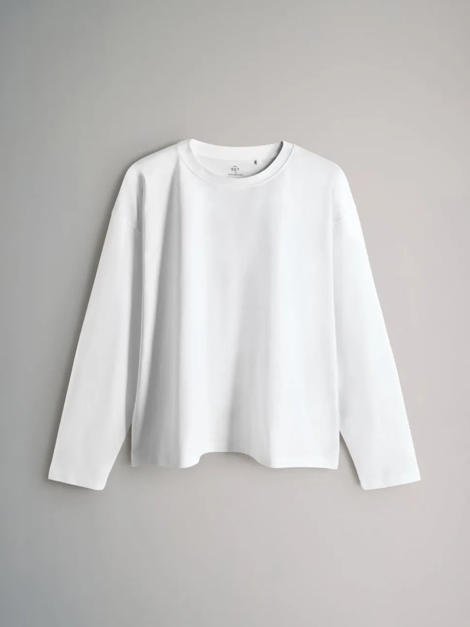 Vert clair/Rose/Blanc/Rayure - The Set lot de 4 t-shirts décontractés à manches longues 100% coton