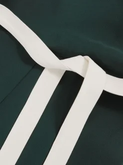 Vert foncé/crème - Combinaison Ceinturé Ample Reiss Salma Color-block