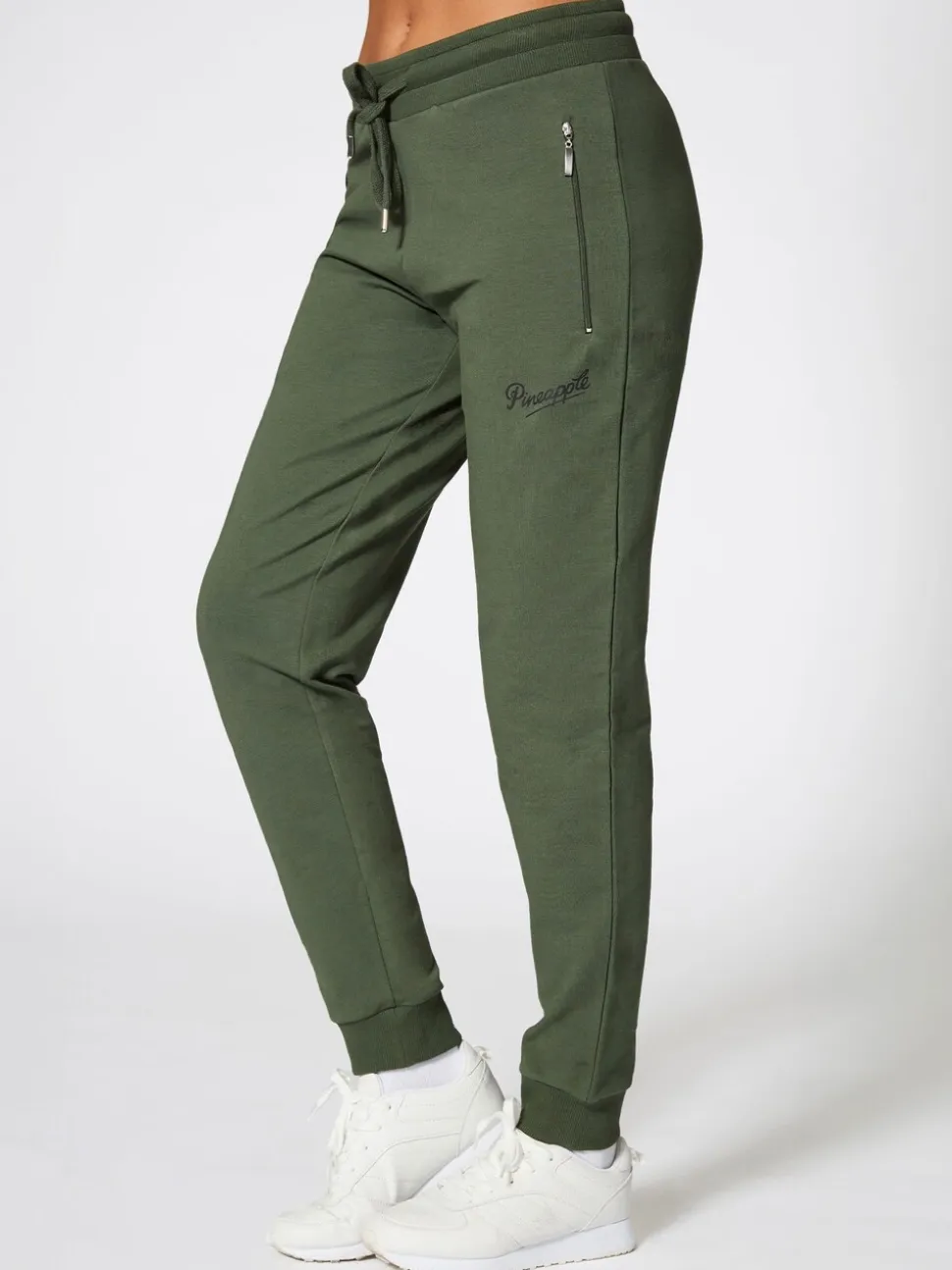 Vert forêt - Joggers Skinny Zip à l'ananas