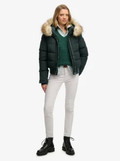 Vert forêt - Superdry Everest Hooded Bomber Veste