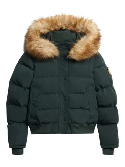 Vert forêt - Superdry Everest Hooded Bomber Veste