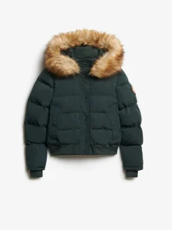 Vert forêt - Superdry Everest Hooded Bomber Veste
