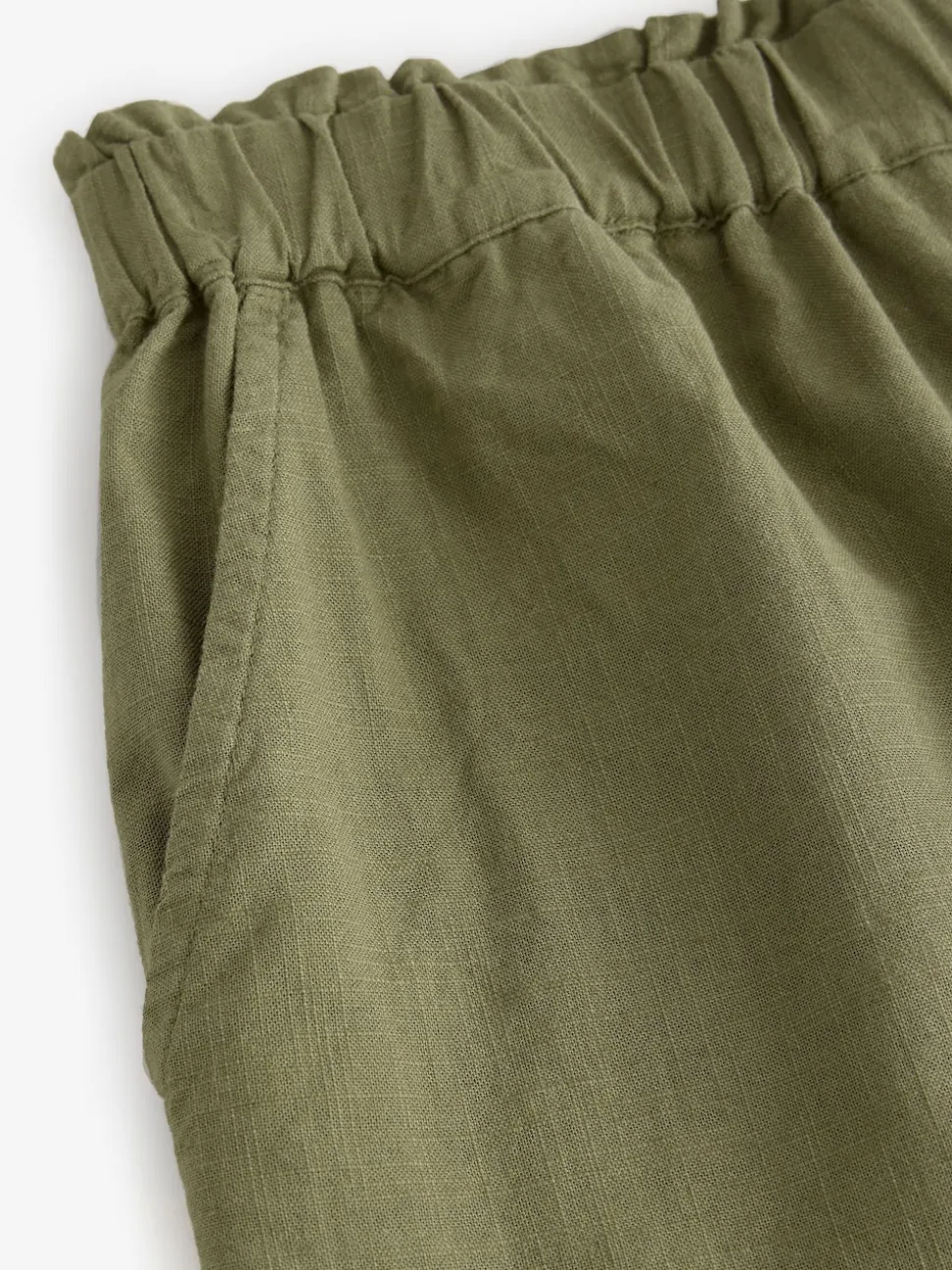 Vert kaki - Bermuda 100% coton