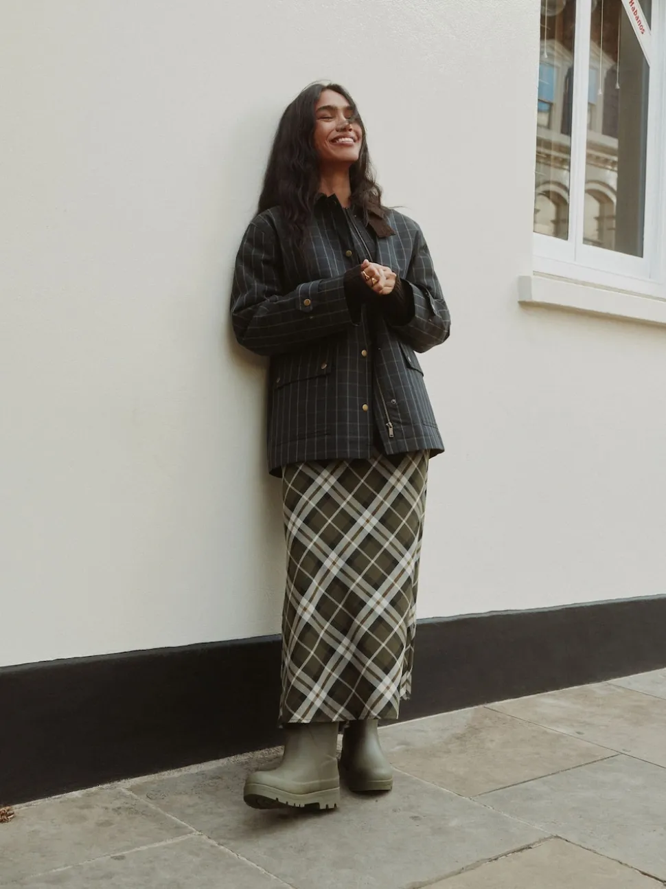 Vert kaki - Bottes de pluie hauteur genou doublées de fausse fourrure haut de gamme
